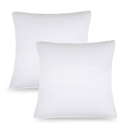 Set of Two Microfiber Down Alternative Medium Hypoallergenic European Size Bed Pillows HomeRoots