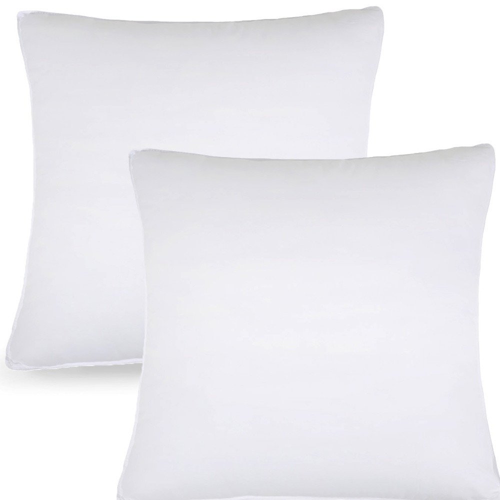 Set of Two Microfiber Down Alternative Medium Hypoallergenic European Size Bed Pillows — view 5