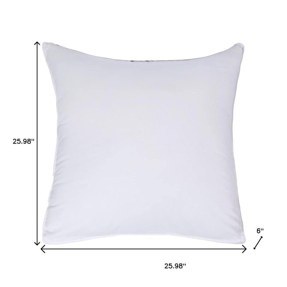 Set of Two Microfiber Down Alternative Medium Hypoallergenic European Size Bed Pillows HomeRoots