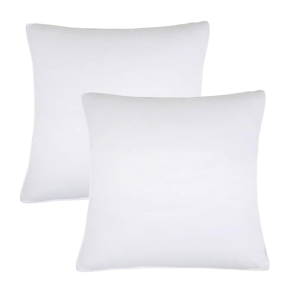 Set of Two Microfiber Down Alternative Medium Hypoallergenic European Size Bed Pillows — view 3