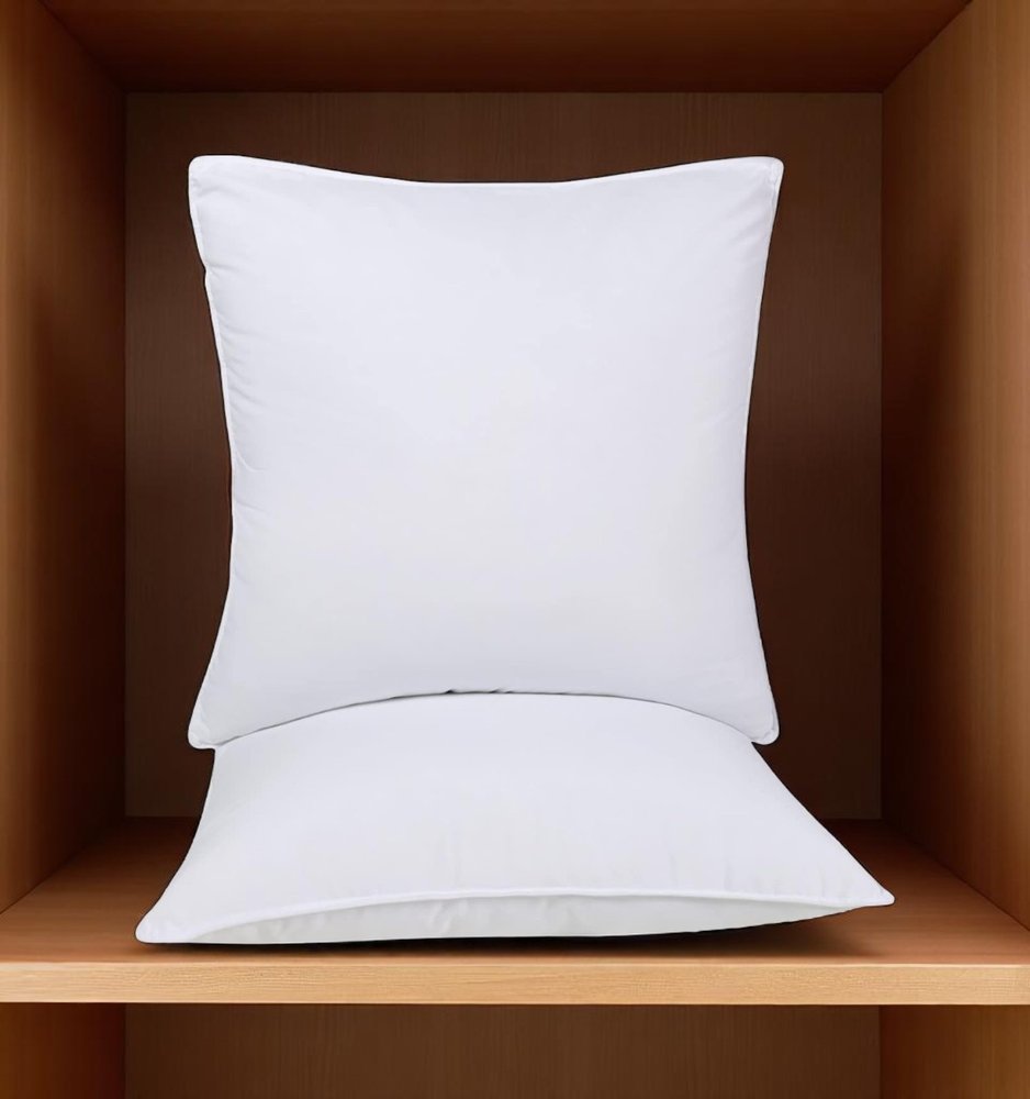 Set of Two Microfiber Down Alternative Medium Hypoallergenic European Size Bed Pillows HomeRoots