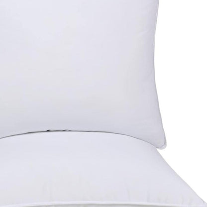 Set of Two Microfiber Down Alternative Medium Hypoallergenic European Size Bed Pillows HomeRoots