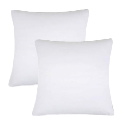 Set of Two Microfiber Down Alternative Medium Hypoallergenic European Size Bed Pillows HomeRoots