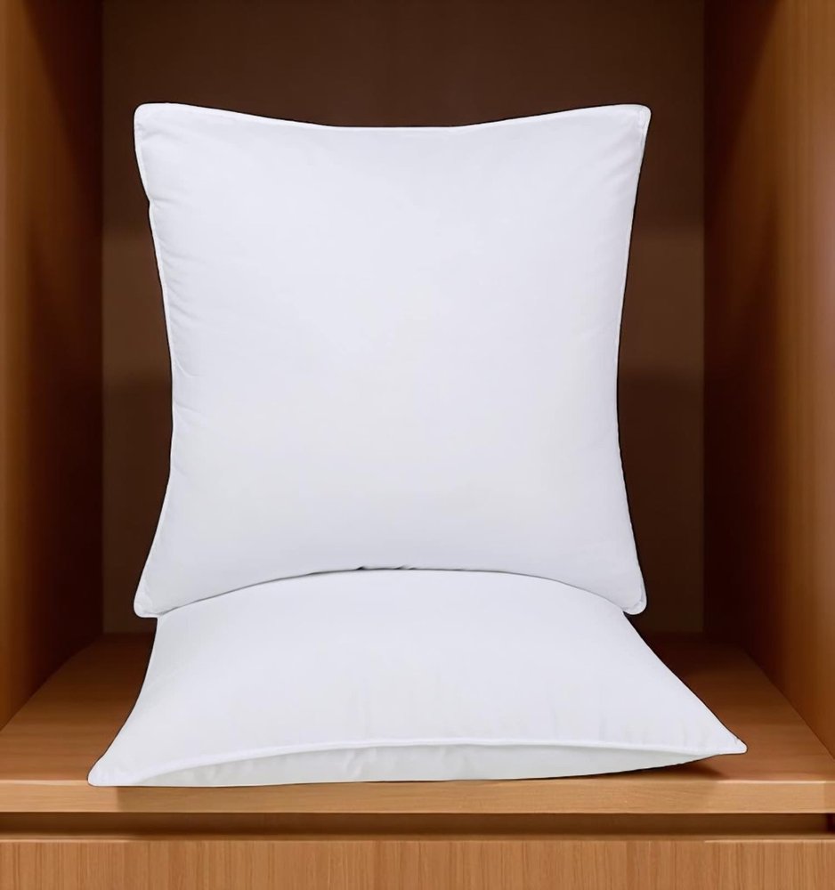 Set of Two Microfiber Down Alternative Medium Hypoallergenic European Size Bed Pillows HomeRoots