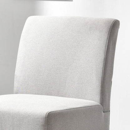 23" Gray and Black Upholstered Slipper Chair HomeRoots