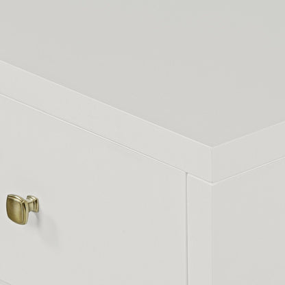 19" Black Solid and Manufactured Wood Two Drawer Nightstand HomeRoots