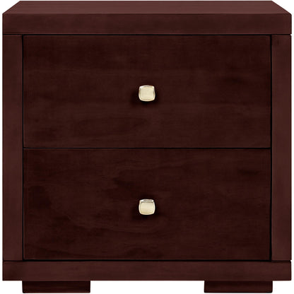 19" Espresso Two Drawer Nightstand