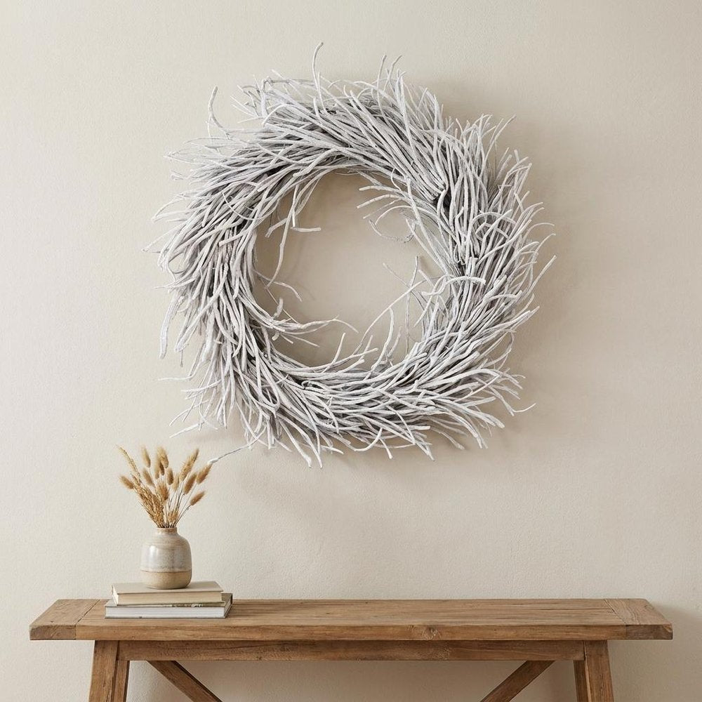 28" White Willow Dried Wreath — view 10