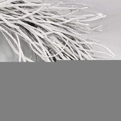 28" White Willow Dried Wreath HomeRoots