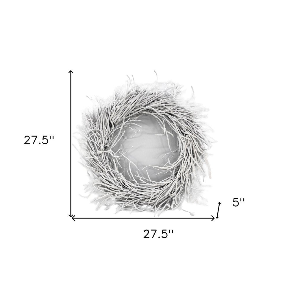 28" White Willow Dried Wreath — view 5