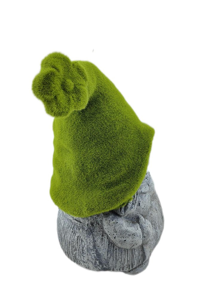 14" Gray And Green Polyresin Gnome Outdoor Statue HomeRoots