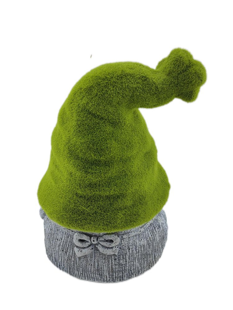 14" Gray And Green Polyresin Gnome Outdoor Statue HomeRoots