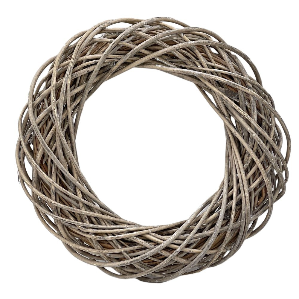 22" Natural Gray Willow Dried Wreath HomeRoots