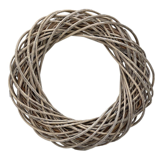 22" Natural Gray Willow Dried Wreath