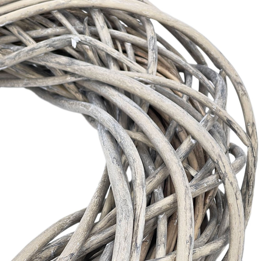 22" Natural Gray Willow Dried Wreath HomeRoots