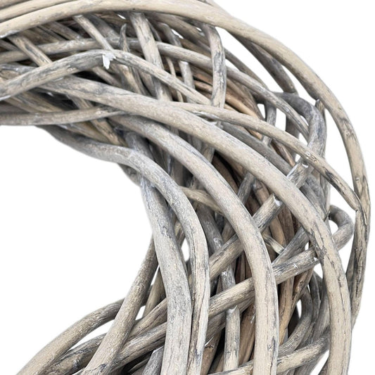 22" Natural Gray Willow Dried Wreath HomeRoots