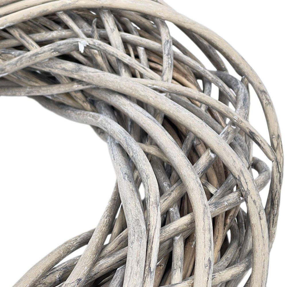 22" Natural Gray Willow Dried Wreath HomeRoots