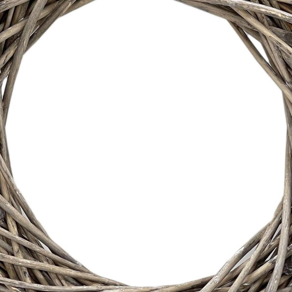 22" Natural Gray Willow Dried Wreath HomeRoots
