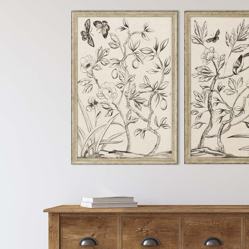 Shimmering Garden I Silver Framed Print Wall Art — view 2