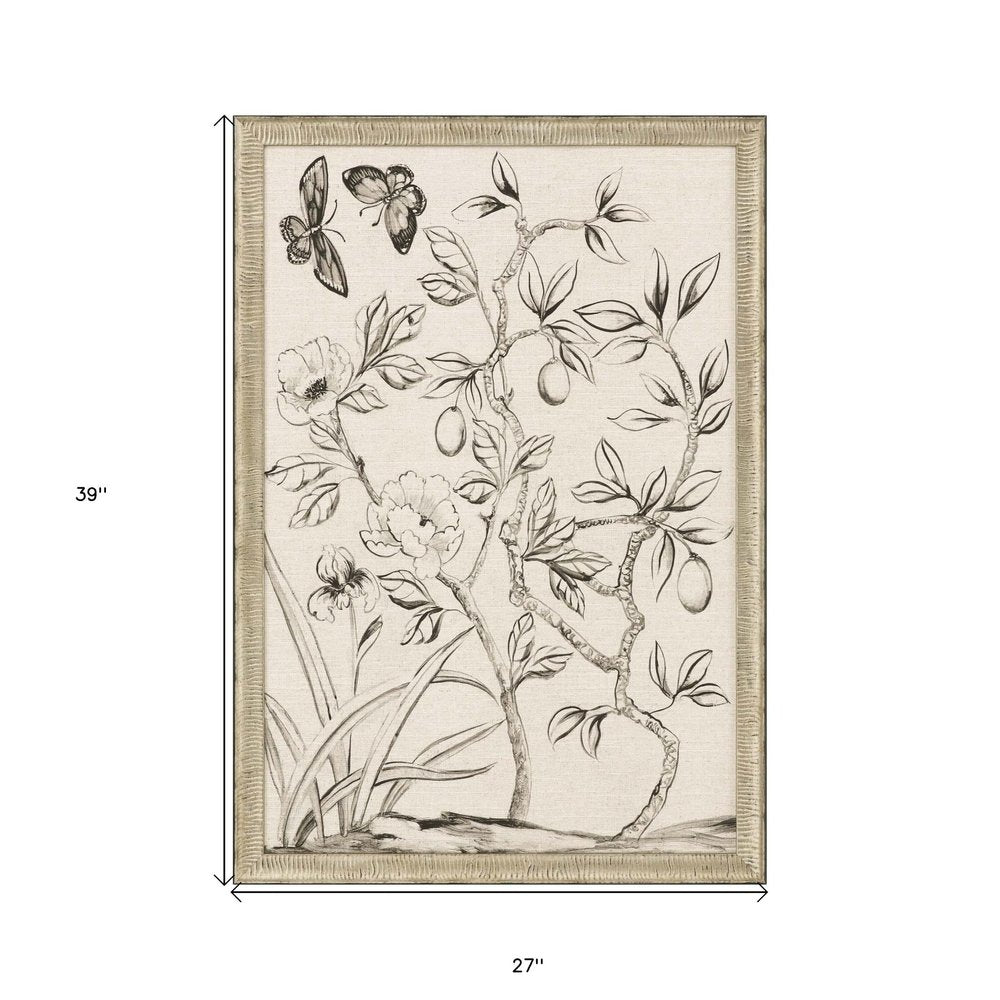 Shimmering Garden I Silver Framed Print Wall Art