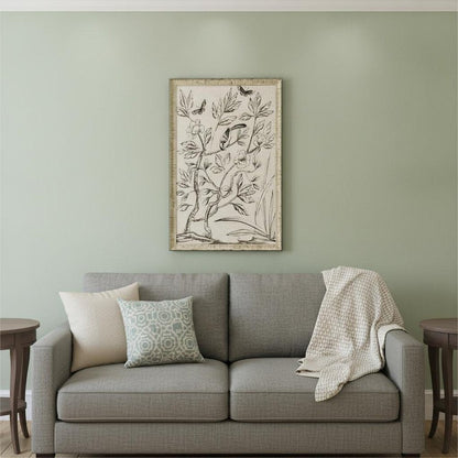 Shimmering Garden I Silver Framed Print Wall Art