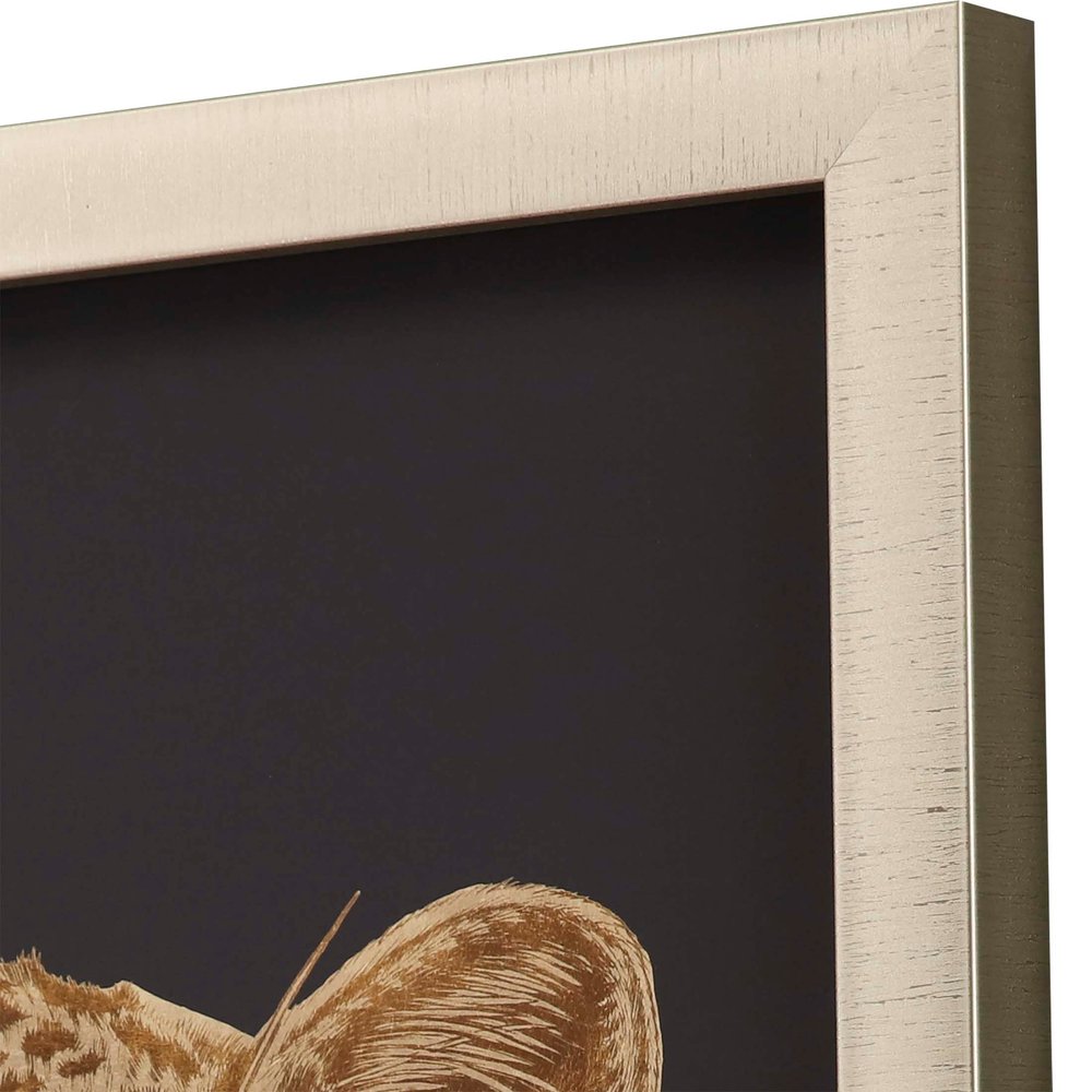 Leopard Portrait Gold Framed Print Wall Art