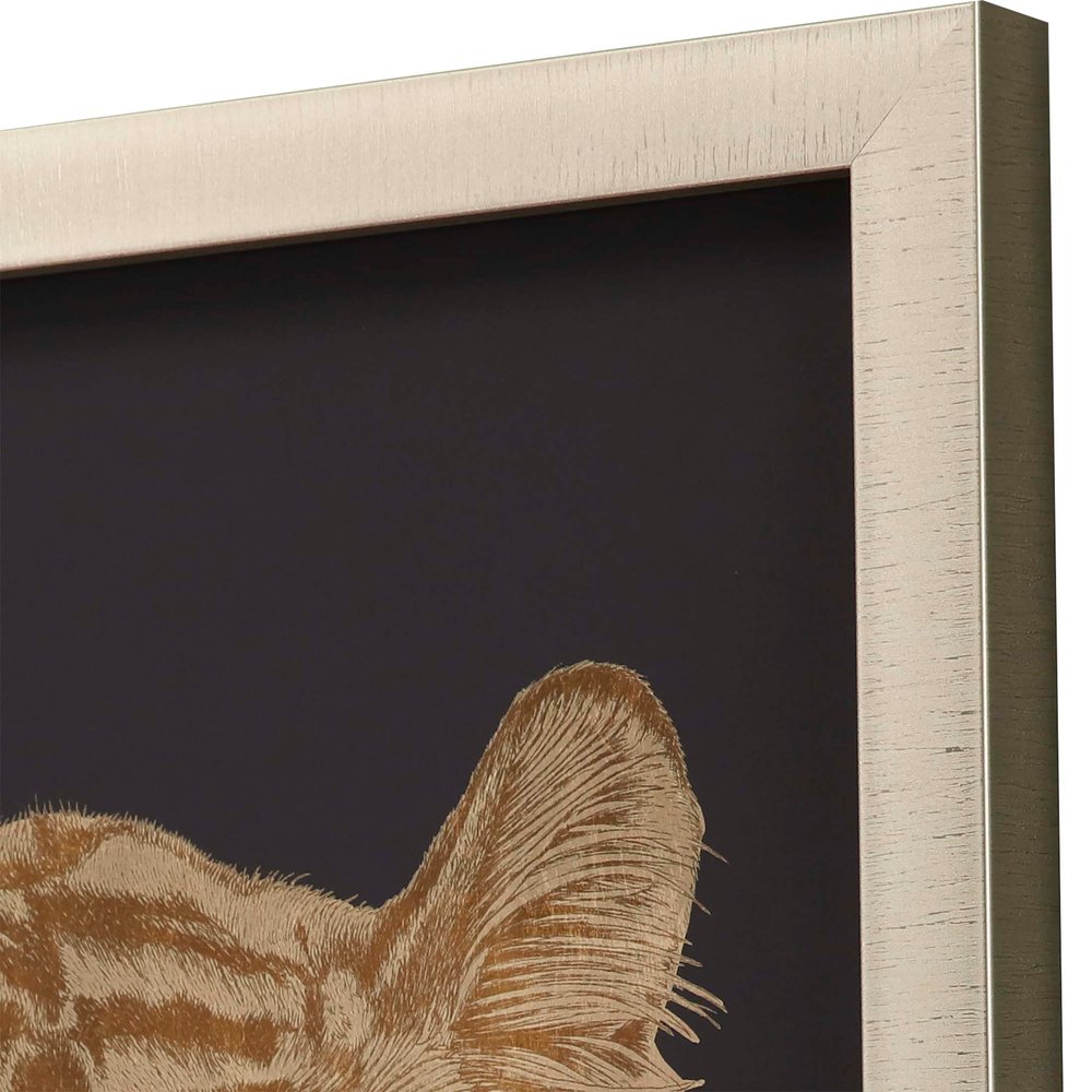 Wild Tiger Portrait Gold Framed Print Wall Art — view 4