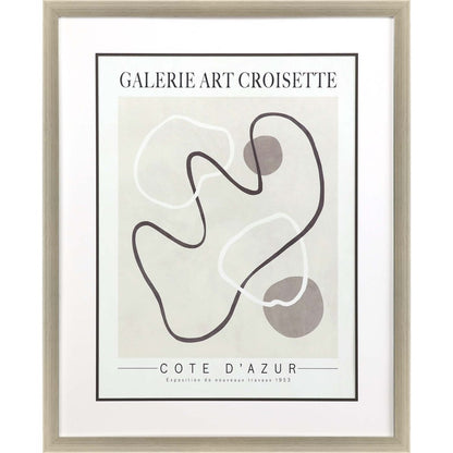 Les Fossiles Silver Framed Print Wall Art