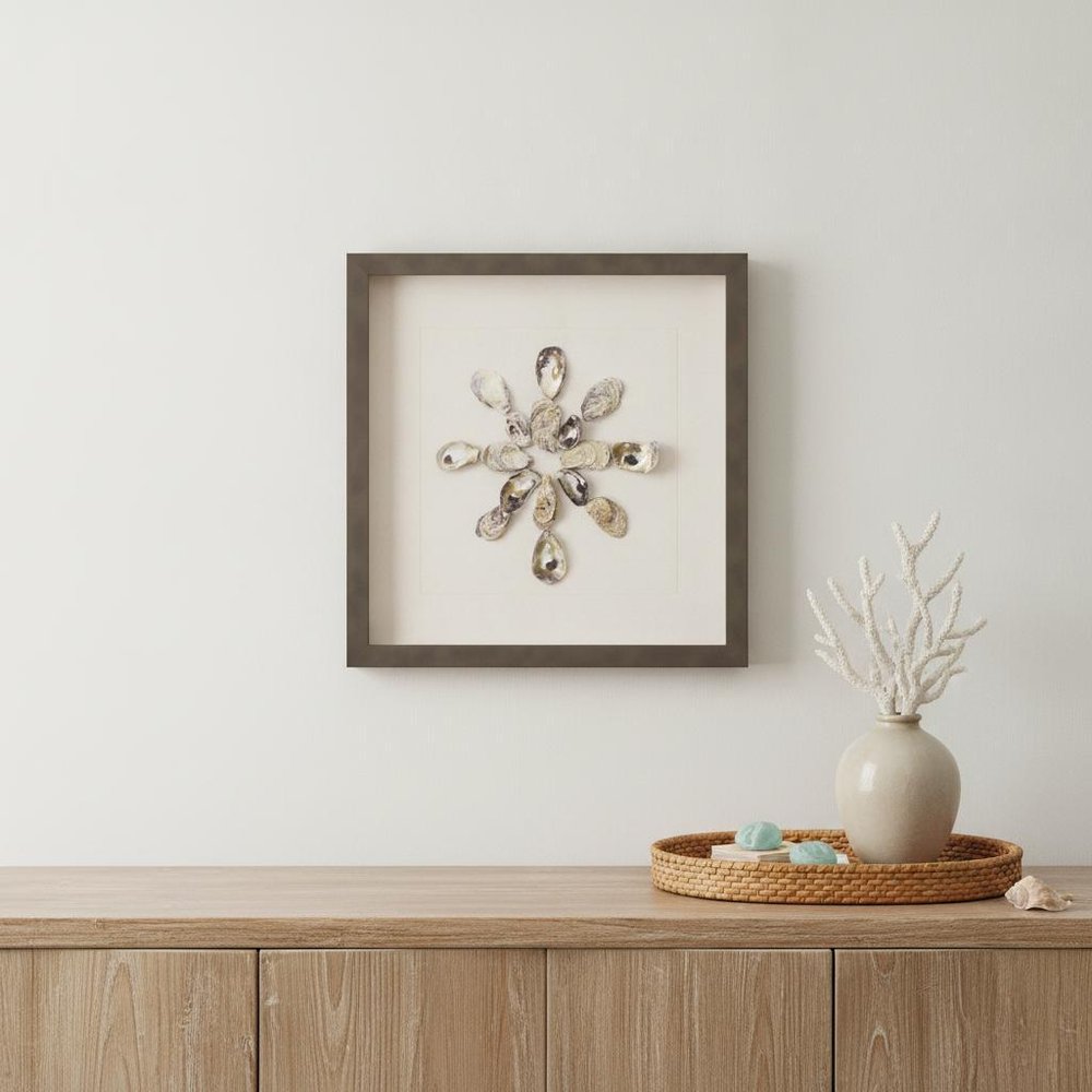 Oyster Shell I Brown Framed Print Wall Art — view 5