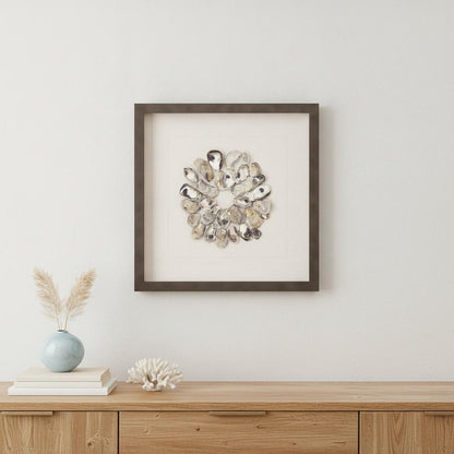 Oyster Shell II Brown Framed Print Wall Art