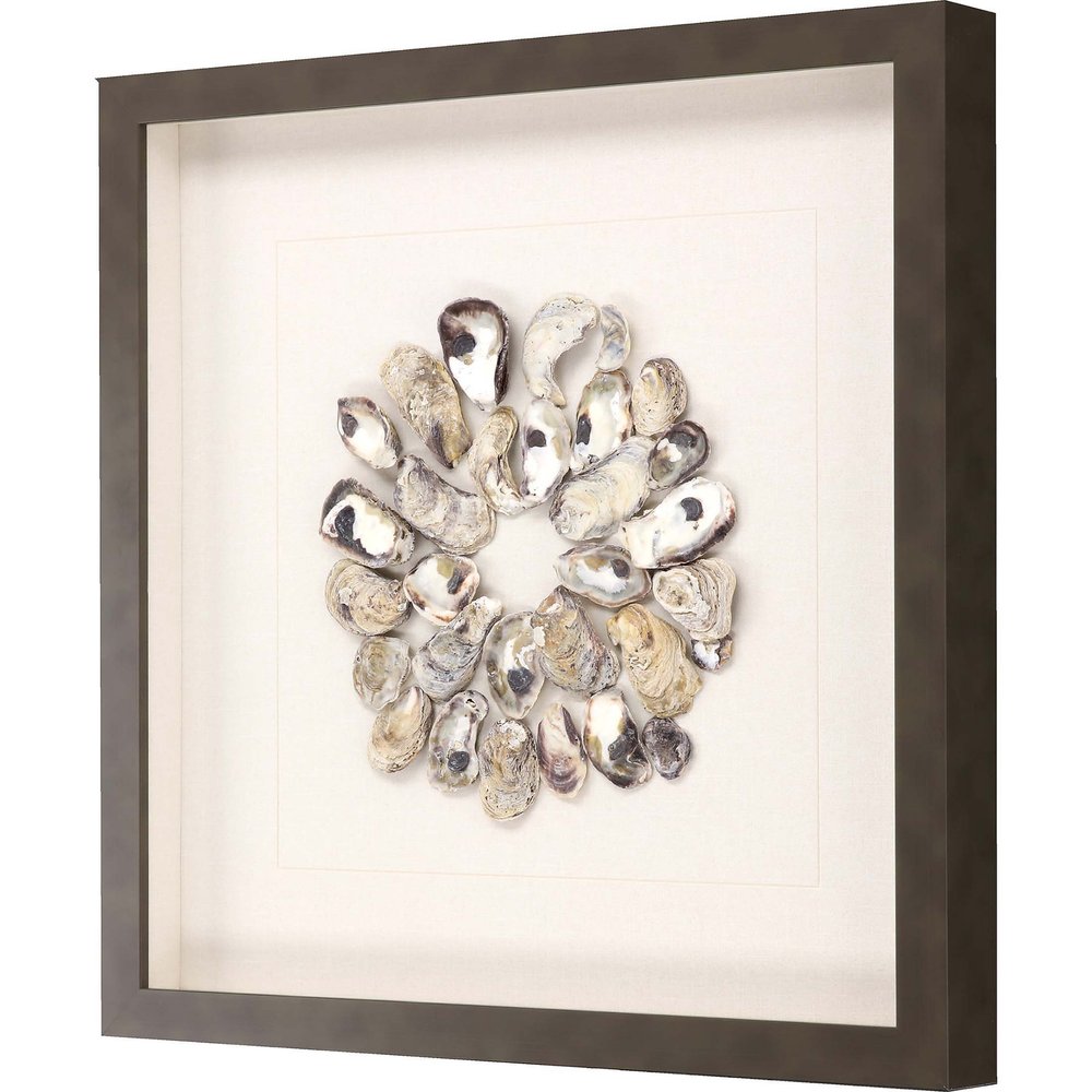 Oyster Shell II Brown Framed Print Wall Art — view 2