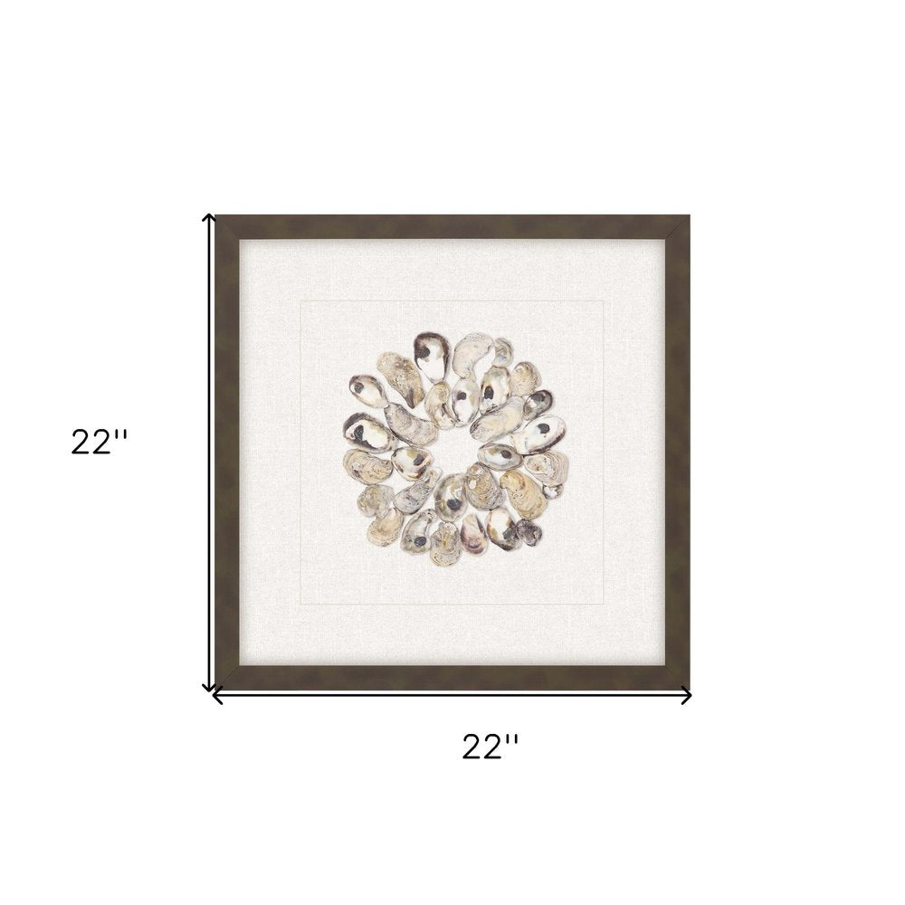 Oyster Shell II Brown Framed Print Wall Art — view 4