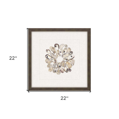 Oyster Shell II Brown Framed Print Wall Art