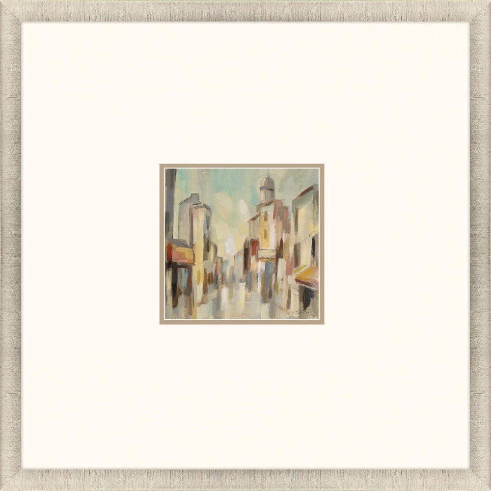 Pastel Street I Gold Framed Print Wall Art