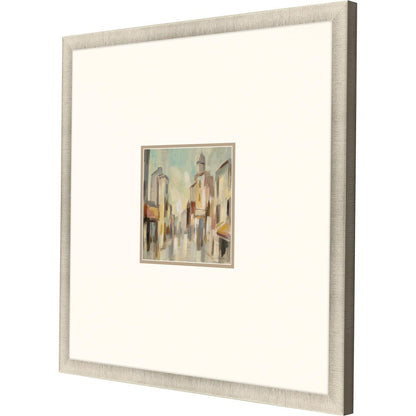 Pastel Street I Gold Framed Print Wall Art