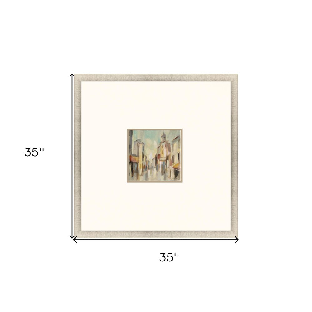 Pastel Street I Gold Framed Print Wall Art