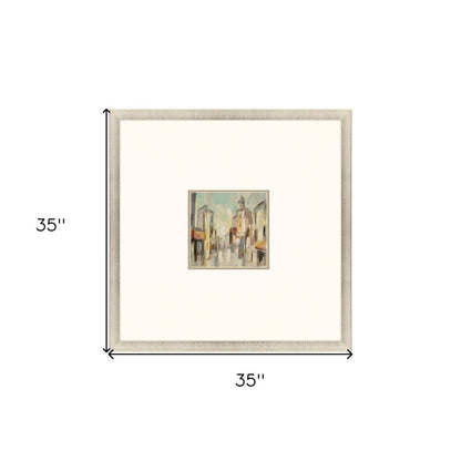 Pastel Street I Gold Framed Print Wall Art