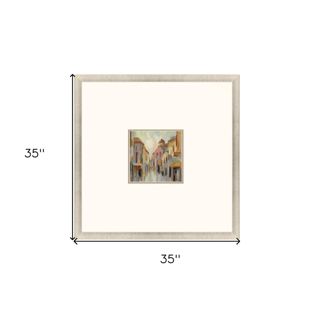 Pastel Street II Gold Framed Print Wall Art — view 4