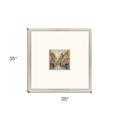 Pastel Street II Gold Framed Print Wall Art