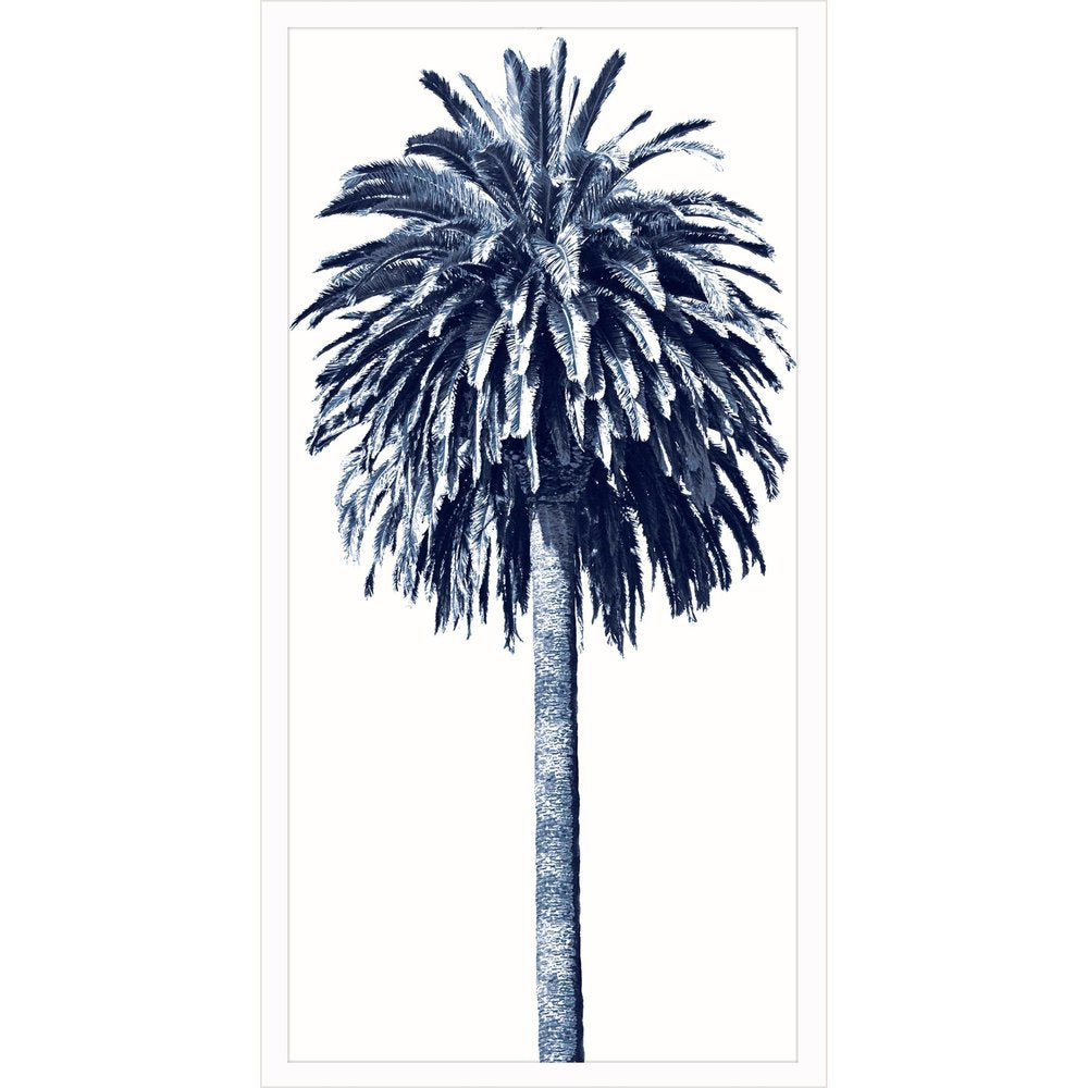 Palm Tree Blue II White Framed Print Wall Art — view 1