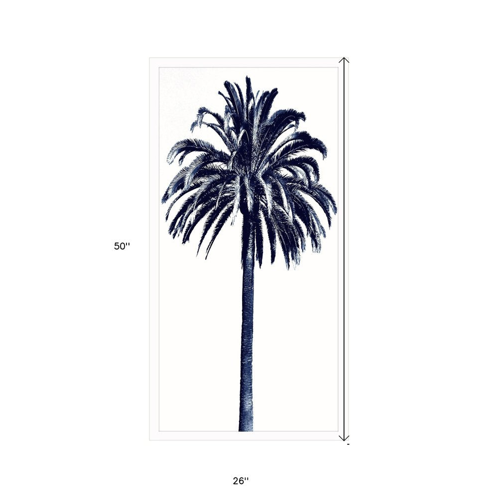 Palm Tree Blue III White Framed Print Wall Art — view 4