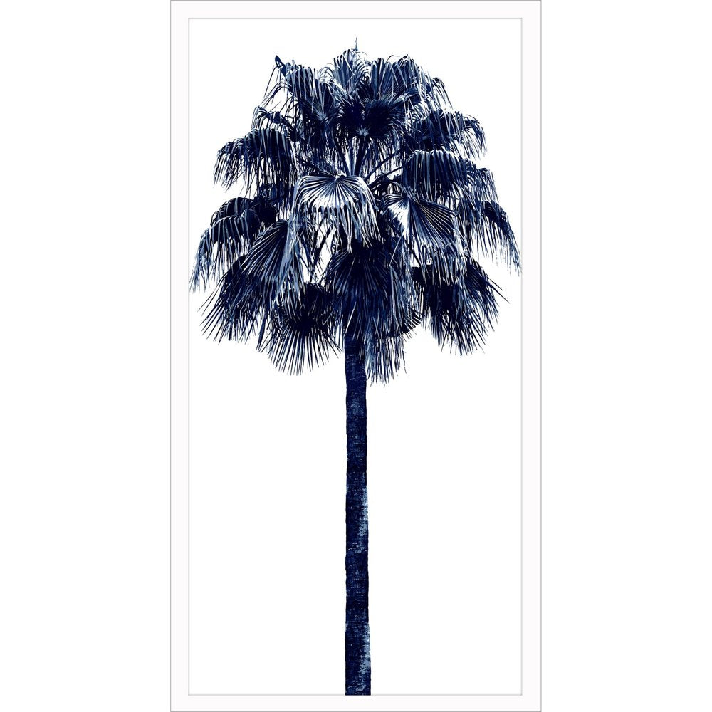 Palm Tree Blue IV White Framed Print Wall Art — view 1
