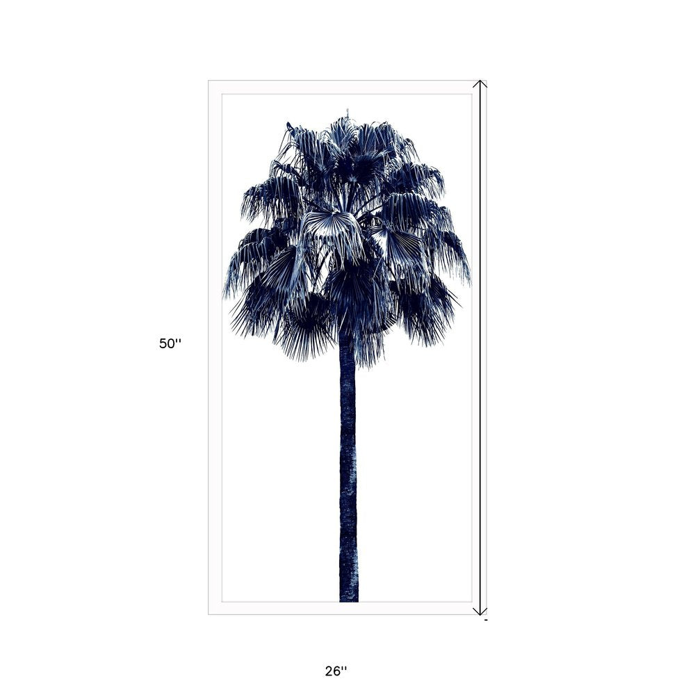 Palm Tree Blue IV White Framed Print Wall Art — view 4