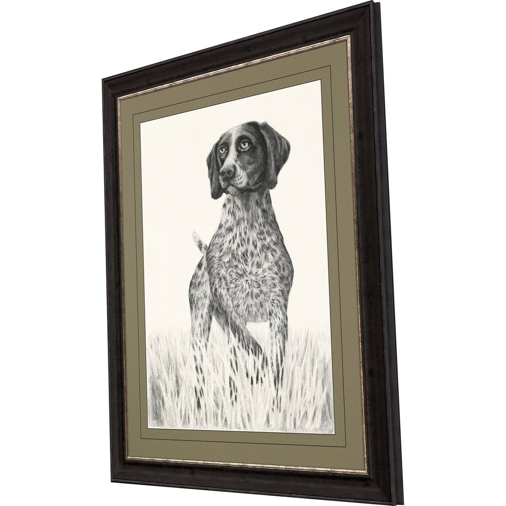 Hunting Dog Brown Framed Print Wall Art — view 2