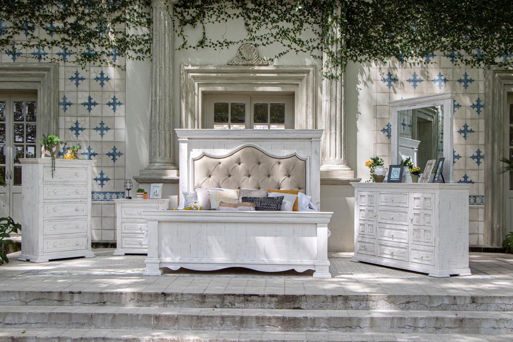 32" White Solid Wood Three Drawer Nightstand HomeRoots