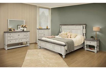 27" Ivory Solid Wood One Drawer Nightstand HomeRoots