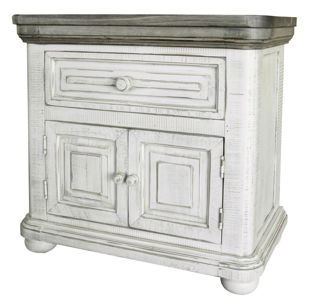 27" Ivory Solid Wood One Drawer Nightstand HomeRoots