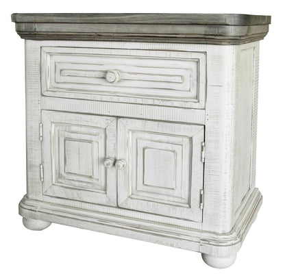 27" Ivory Solid Wood One Drawer Nightstand HomeRoots