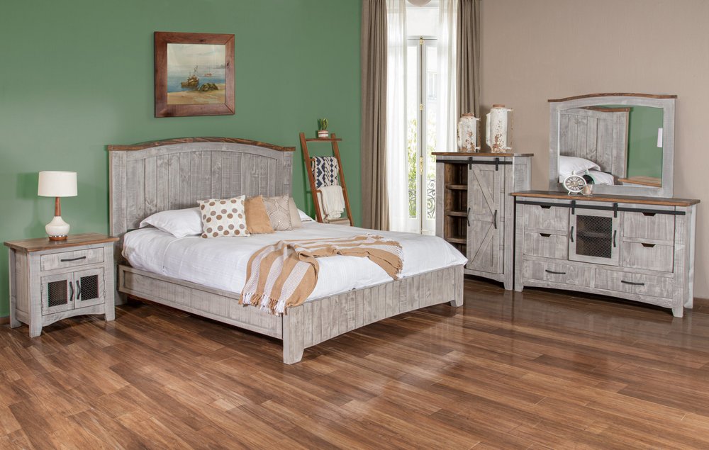 27" Gray Solid Wood One Drawer Nightstand HomeRoots