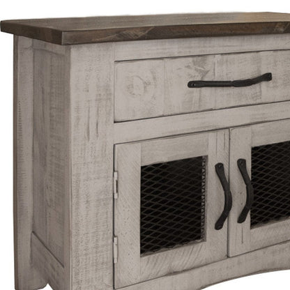 27" Gray Solid Wood One Drawer Nightstand HomeRoots